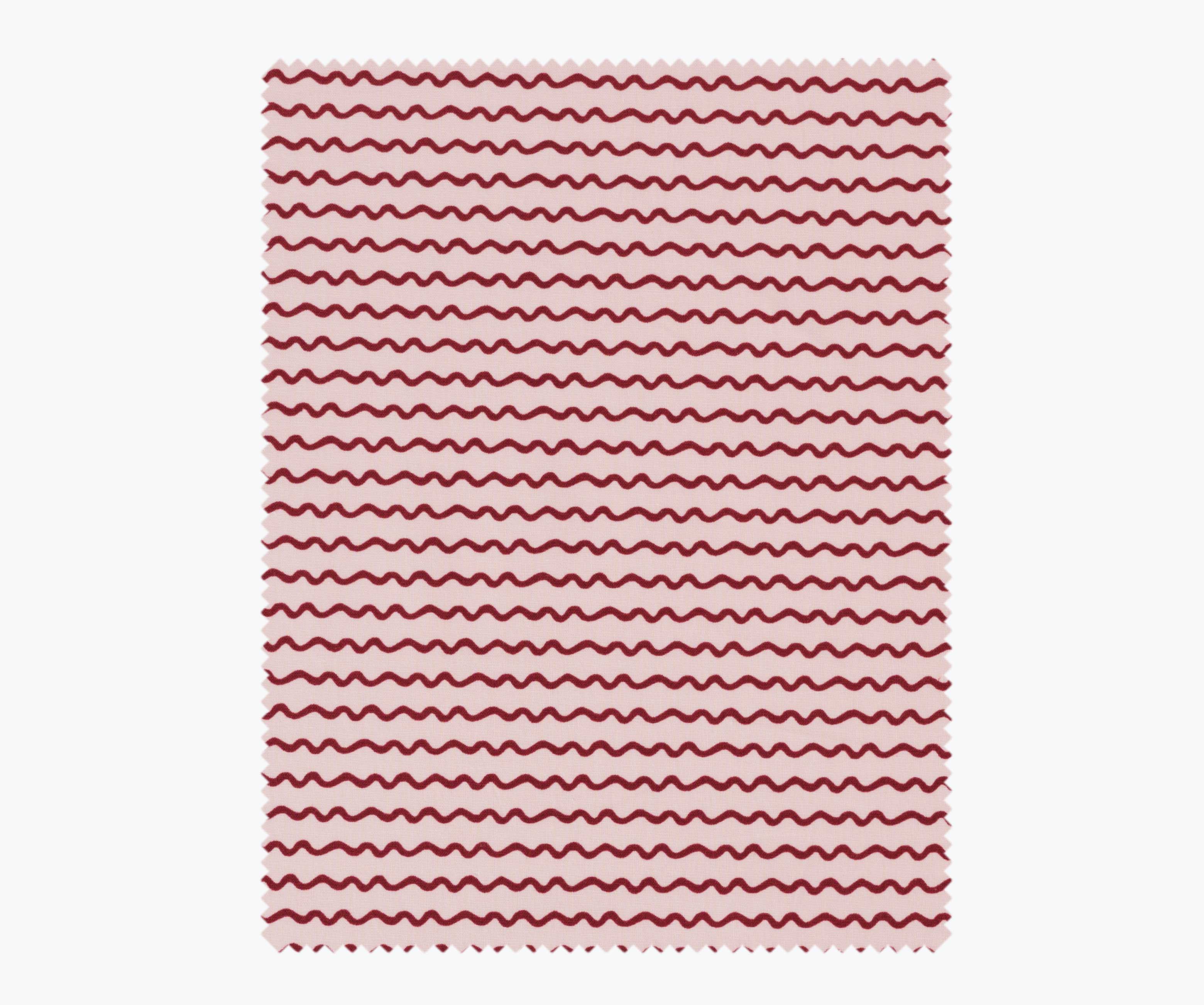 Rickrack Cotton Fabric - Blush